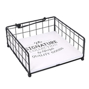 Servilletero de madera blanco cuadrado cm19x19h7