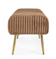 Banco Selena de 2 plazas en color Bronce en terciopelo