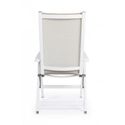 Sillón de exterior plegable CRUISE Blanco 59x71x h 113 cm