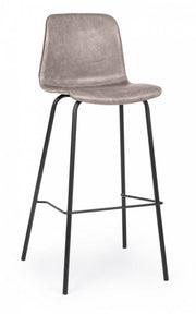 Taburete de bar vintage efecto piel beige Kyra 39 x 44 x 103,5 cm