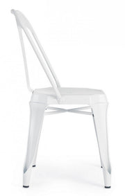 Silla de estilo moderno en acero blanco MINNEAPOLIS 44x53x h83 cm