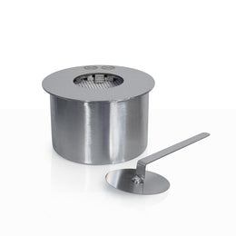 Quemador redondo por chimenea en bioetanol de acero inoxidable 1.5 lt d.17 cm