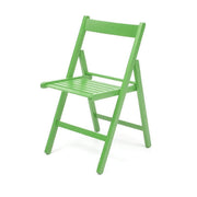 Silla plegable de haya verde de alta calidad 43x48xh.79 cm