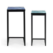 Conjunto de mesas de centro modernas muebles industriales 2 piezas