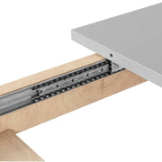 Mesa extensible moderna en roble gris 90 x 160 -240 cm