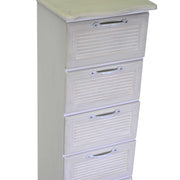 Portavelas de metal Arezzo blanco 2 plazas cm31x15,5h44