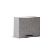 Unidad de pared sobre campana gris cemento con puerta de cocina Cm 60x32xh49