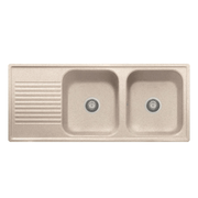 Fregadero Samet 116x50 2 senos Granitovero1162vsavp escurridor de avena