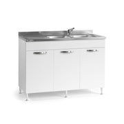 mueble para debajo del fregadero de cocina con 3 puertas Reversible blanco Cm 120x50xH 86