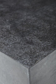 Mesa de centro moderna de piedra negra cm 80 x 80 xh 28