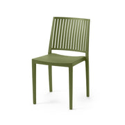 Silla Bars en Polipropileno Verde Oliva Resistente a los Rayos UV y la Humedad L46 x P56 x A82