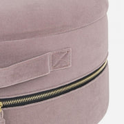 Conjunto de dos pufs rosas con apertura