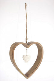 Pendaglio Ginevra Cuore Legno 2x