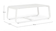 Mesa de centro para exterior en aluminio Blanco MERRIGAN 105x62x h38 cm