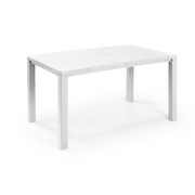 Mesa de jardín Keter Outdoor de resina plástica Blanca rectangular 147x90 cms