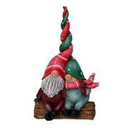 Pareja de gnomos de resina cm15,5x6,5h30