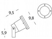 Línea de punto negro Spotlight Gu10