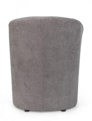 Sillón en madera y tela gris oscuro BELICE 64,5x63x h76 cm