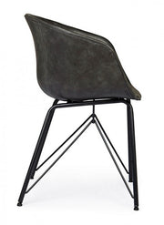 Silla Warhol vintage ecopiel antracita