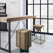 Prismy taburete de barra industrial de madera cm 70 h