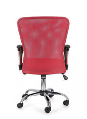 Silla de oficina BRISBANE roja regulable en altura
