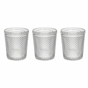 Set 3 Vasos 300 cc Diamante en cristal transparente