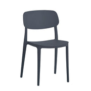 Silla Larissa en polipropileno color antracita 78.5x40x45 cm