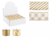 12x Cinta Tinsel Oro 4M Ass2 Disp12