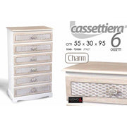 Casa de 6 plazas de cajón en mal estado y beige 55 x 30 x 95 H CM CM
