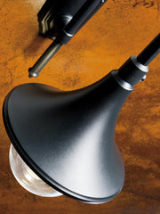 Lámpara exterior de aluminio fundido con difusor transparente - Altura máx 150mm - Potencia máx 60W negro