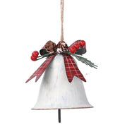 Campana de metal blanco 11x10h8 cm