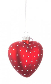 Pendaglio Vt Style Cuore Rosso Pois Pic 12x