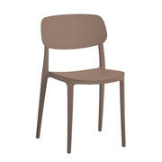 Silla Larissa en polipropileno color tortora 78.5x40x45 cm