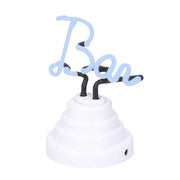 Barra neón azul luz escrita cm10x12,5h17