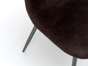 Silla vintage polipiel y asiento moca 44x50x84h cm