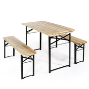 Conjunto cervecero compuesto por mesa 80x200 cm. y 2 bancos Verdelook