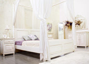 Mesita de noche Colette 1 puerta 1 cajón madera blanca 50 x 40 x 65 cm