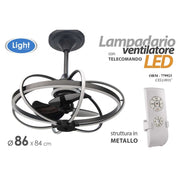 LED Candelier con ventilador y control remoto 86 cm