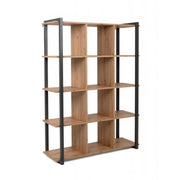 Librería roble roble cúbico con perfiles antracita 107x39xh.145 cm