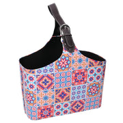 Revistero polipiel estampado multicolor cm37x25h31