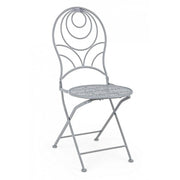 Silla plegable MARLENE de acero pintado gris