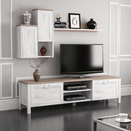 Mueble TV Sento roble vintage blanco