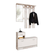 Armario de entrada blanco vintage 100x25xh.180 cm