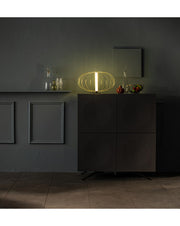 Lámpara de mesa LED de metal dorado Mizar STS