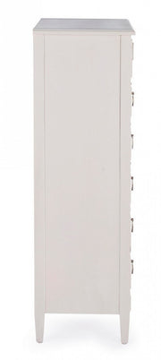 Cajonera estrecha de madera con seis cajones Bianca EUNICE 56x36x h119 cm