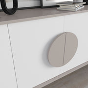 Mueble Gora 180x35.6x82 cm Mocha Claro con Puertas Blancas