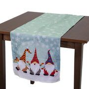 Camino de tela LED azul gnomos cm40x150