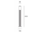 Lámpara exterior de aluminio fundido con difusor opalino de alta luminosidad corten