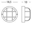 Plafón C- Jaula de resina echo line negra redonda