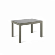 Mesa extensible con tapa de cristal templado gris 120/175/230/290/350x75h cm